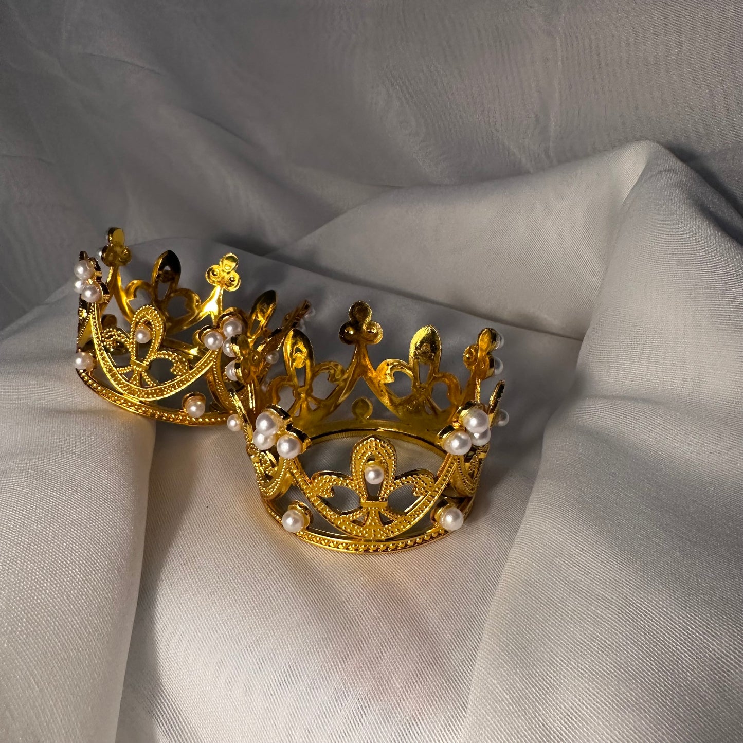 Small Gold Pearl Crown (extra add on)