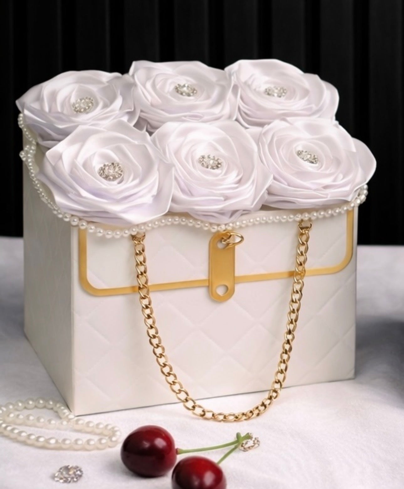 White Rose Handbag Box RR